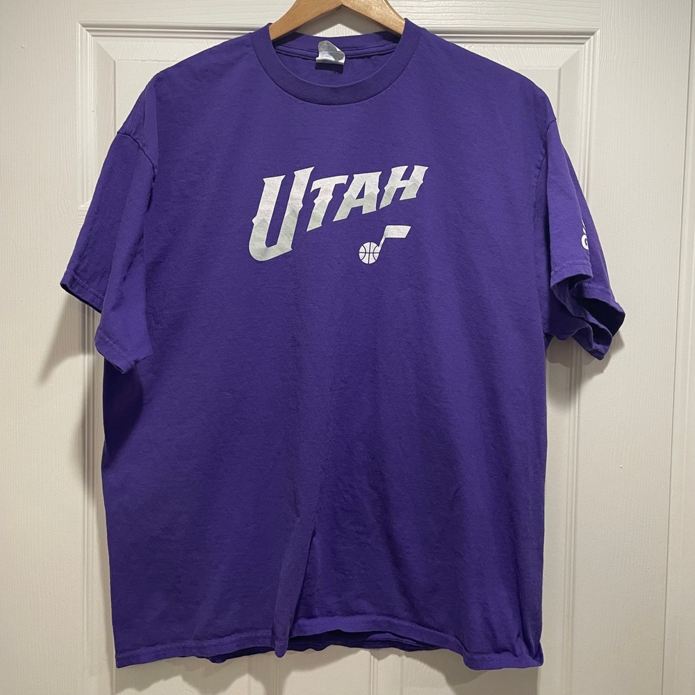 Utah Jazz Mens T Shirt XL Purple 100% Cotton NBA Basketball Graphic Tee SeatGeek - Picture 3 of 7